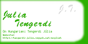 julia tengerdi business card